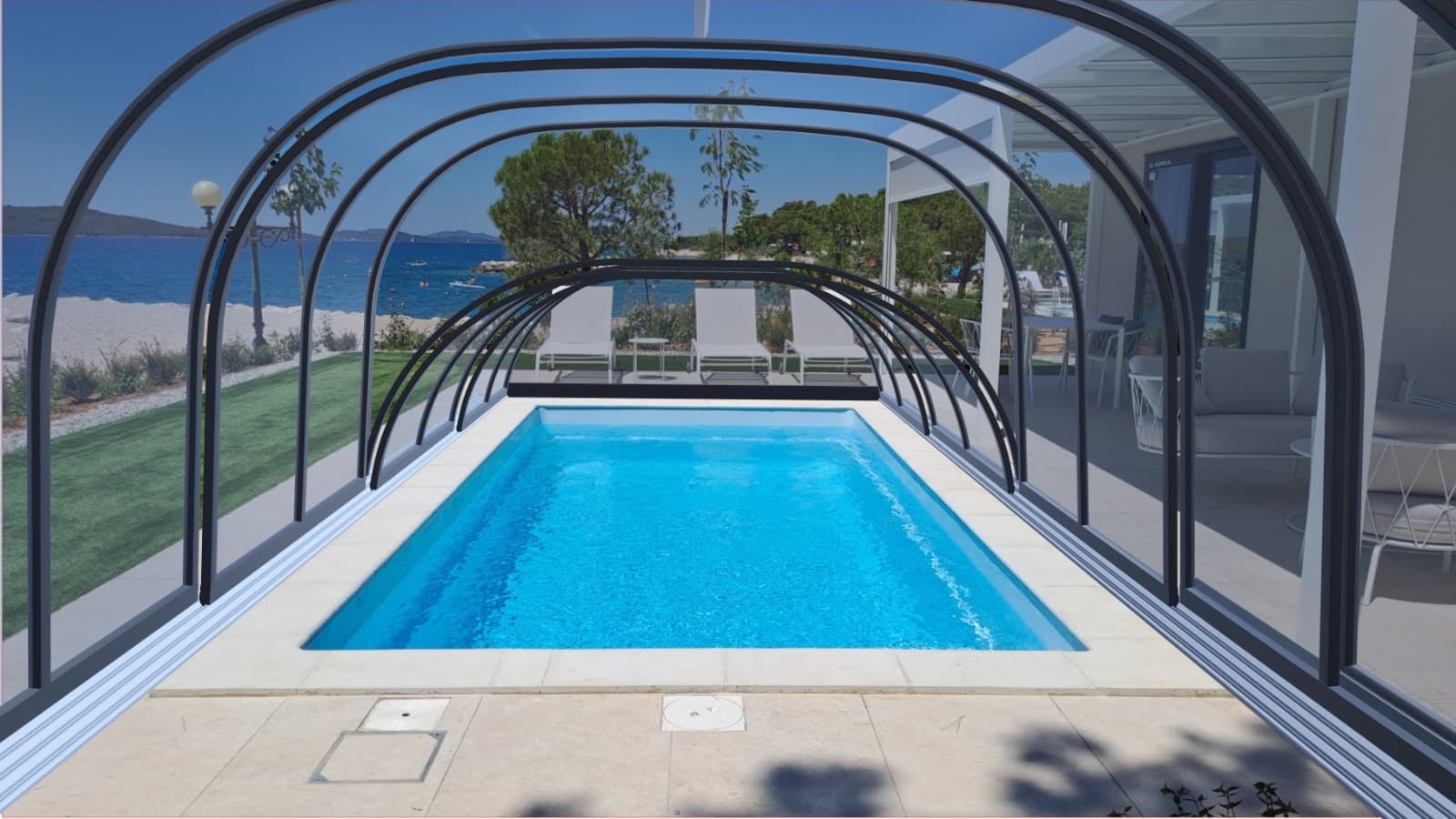 Amadria Park Camping Šibenik - Exclusive Beach Villa s privatnim grijanim bazenom i saunom - Bogati paket opuštanja