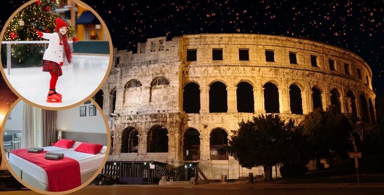 Nezaboravna ledena priča u Puli - otkrijte čarolije Pule uz 1 ili 2 noćenja s doručkom za<br> 2 osobe i 1 dijete u Pula City Center Accommodationu 4* + klizanje u povijesnoj Areni!