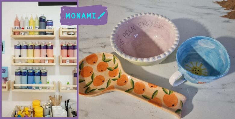 Iskustvo bojanja keramike - kreirate svoj jedinstveni komad uz kavu ili čaj <br>za 2 osobe u trajanju 2 do 3 sata u centru grada u Monami ceramic cafeu