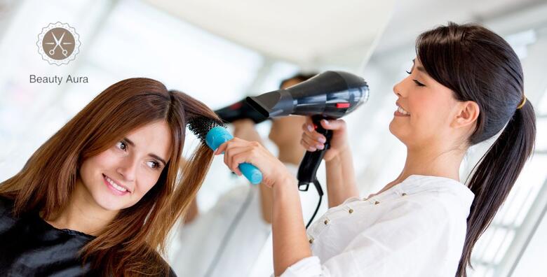 K18 molekularna obnova kose - profesionalna maska <br>i feniranje za sve dužine u salonu Beauty Aura